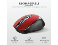Мишки TRUST Zaya Wireless Rechargeable Mouse Red