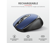 Мишки TRUST Zaya Wireless Rechargeable Mouse Blue