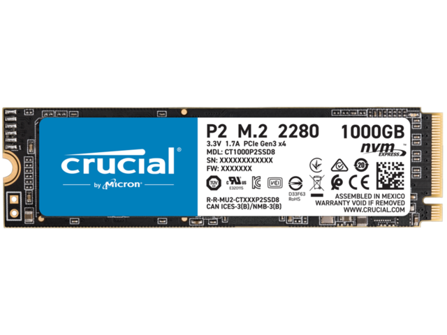 SSD 1TB Crucial P2 M.2 NVMe