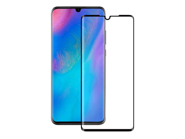 Защитно фолио Eiger 3D Glass Full Screen Tempered Glass Screen Protector за Huawei P30 (черен-прозрачен)
