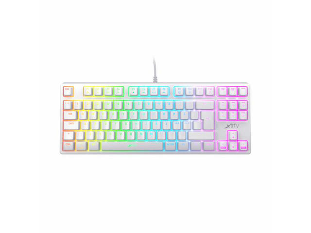 Клавиатури Xtrfy K4 TKL White RGB Kailh Red Switch, UK Layout