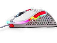 Мишки Xtrfy M4 Retro, RGB, Бял/Сив/Червен