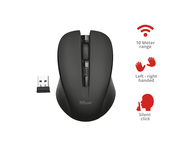 Мишки TRUST Mydo Silent Wireless Mouse black
