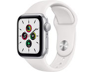 Смарт часовници Apple Watch SE GPS, 40mm Silver Aluminium Case with White Sport Band - Regular