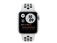 Смарт часовници Apple Watch Nike SE GPS, 44mm Silver Aluminium Case with Pure Platinum/Black Nike Sport Band - Regular