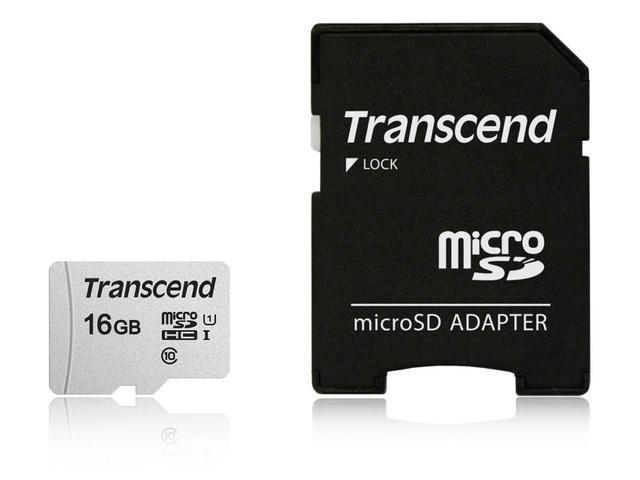 Карти памет Transcend 300S 16GB microSDHC Adapter