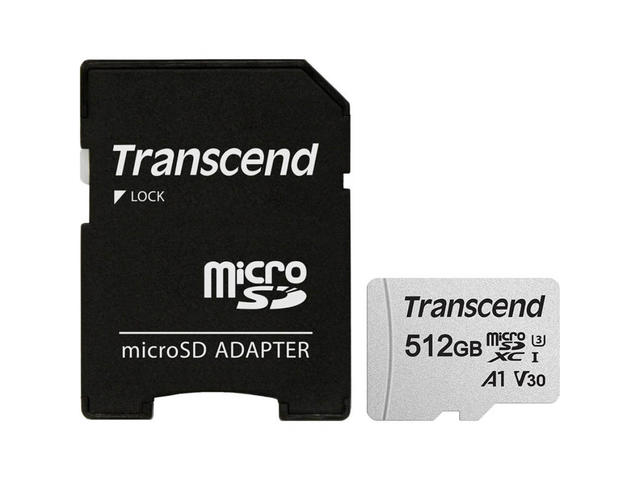 Карти памет Transcend 300S 512GB microSDHC, Adapter