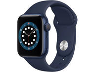 Смарт часовници Apple Watch S6 GPS, 44mm Blue Aluminium Case with Deep Navy Sport Band - Regular