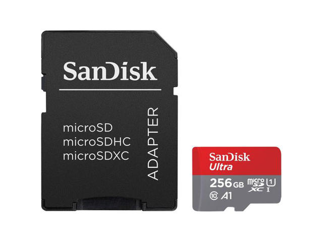 Карти памет Sandisk Ultra microSDHC, 256GB, с SD адаптер