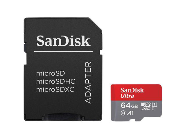 Карти памет Sandisk Ultra microSDHC, 64GB, с SD адаптер