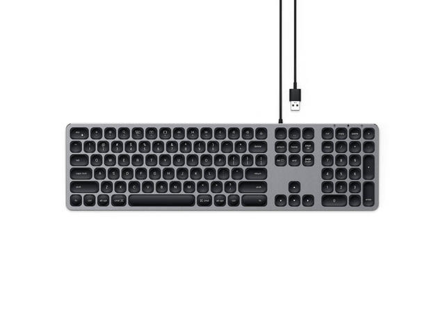 Клавиатури Satechi Aluminum Wired Keyboard for Mac - US - Space Gray