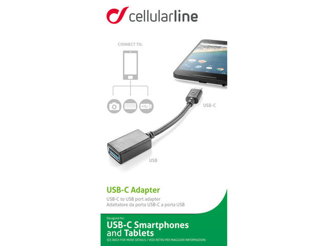Кабели и Адаптери Cellular line адаптер USB-C - OTG USB