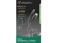 Кабели и Адаптери Cellular line усилен кабел Tetra Force Type-C 120см