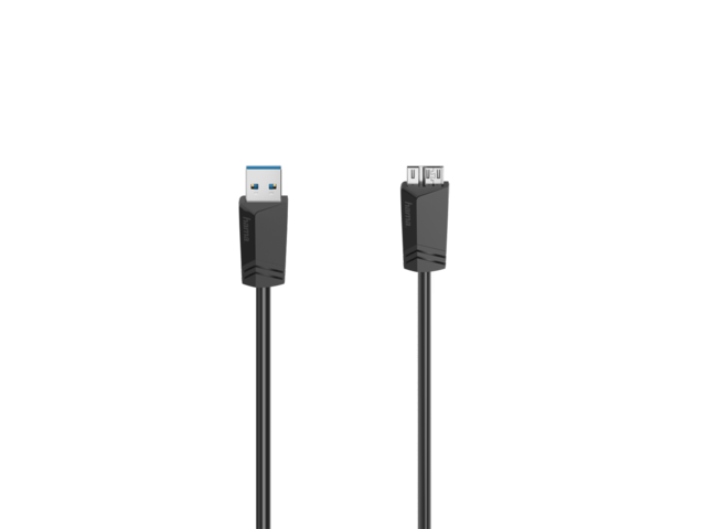 Кабели и Адаптери Кабел HAMA USB 3.0 A мъжко - USB 3.0 Micro B мъжко, 1.5 м, 5Gbit/s