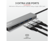 USB Хъб TRUST Halyx Fast USB-C Hub & Card Reader
