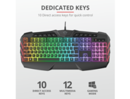 Клавиатури TRUST GXT 881 Odyss Semi-mechanical Keyboard US