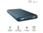 Външни батерии Trust Primo Ultra-thin Powerbank 10000 mAh - blue
