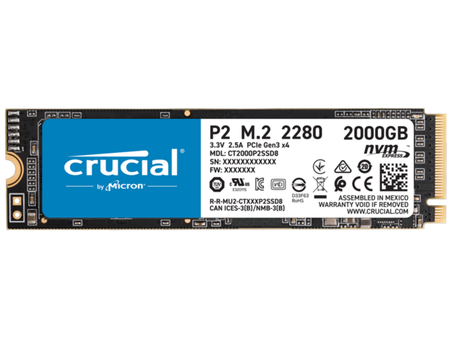 SSD 2TB Crucial P2 M.2 NVMe