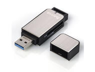 Джаджи Hama USB 3.0 четец на карти, SD/microSD, в сребристо