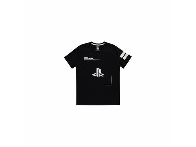 Облекло и аксесоари Sony Playstation Black & White Logo - Men's T-shirt - M