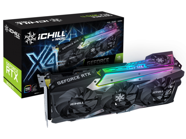Видео карти Inno3D GeForce RTX 3070 Ti iChill X4