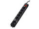 Разклонители Hama "Protection" Power Strip, 6 гнезда, черен