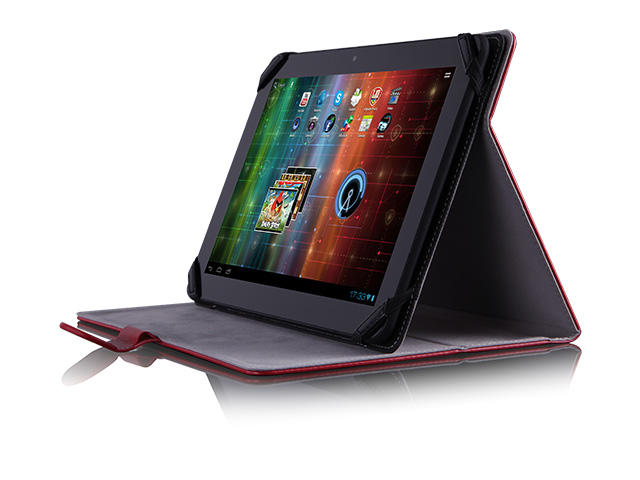 Калъфи за таблети Универсален калъф Prestigio с функция въртене, в червено