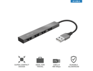 USB Хъб Trust Halyx Aluminium 4-портов Mini USB хъб