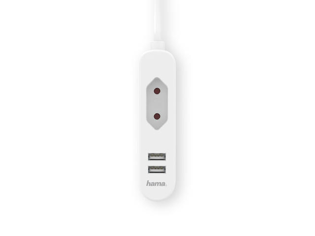 Разклонители Hama USB Power Supply Unit, 1.9 м, бял