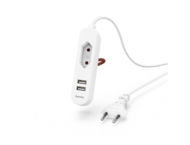 Разклонители Hama USB Power Supply Unit, 1.9 м, бял
