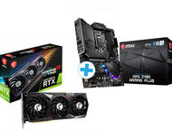 Видео карти MSI GeForce RTX 3070 Ti GAMING X TRIO 8G + MSI MPG Z490 GAMING PLUS