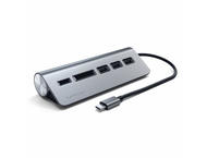 USB Хъб Satechi Aluminium TYPE-C USB Hub (3x USB 3.0,MicroSD) - Space Gray