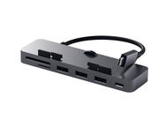 USB Хъб Satechi Aluminum TYPE-C CLAMP PRO Hub (3x USB 3.0,MicroSD) - Space Gray