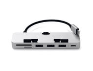 USB Хъб Satechi Aluminum TYPE-C CLAMP PRO Hub (3x USB 3.0,MicroSD) - Silver