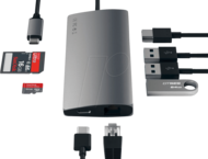 USB Хъб Satechi Aluminium TYPE-C Multi-Port Adapter - Space Grey