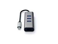 USB Хъб Satechi Aluminium TYPE-C Hub (3x USB 3.0,Ethernet) - Space Gray