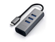 USB Хъб Satechi Aluminium TYPE-C Hub (3x USB 3.0,Ethernet) - Space Gray