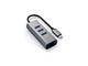 USB Хъб Satechi Aluminium TYPE-C Hub (3x USB 3.0,Ethernet) - Space Gray