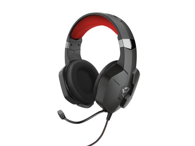 Слушалки Trust GXT 322B Carus, в черно-червено