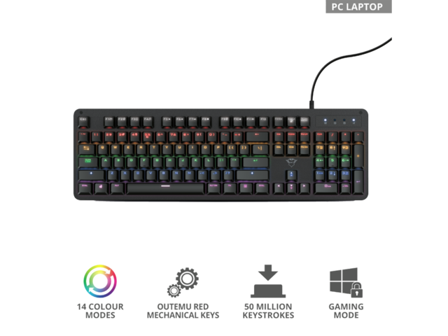 Клавиатури Trust GXT 863 Mazz Mechanical Keyboard