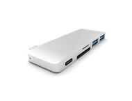 USB Хъб Satechi Aluminium TYPE-C Passthrough USB Hub - Silver