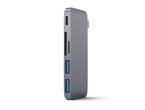 USB Хъб Satechi Aluminium TYPE-C Passthrough USB Hub - Space Grey