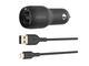 Зарядни устройства Belkin Car Charger BOOST_CHARGEª Dual USB-A 24W + USB-A to Lightning Cable - Black