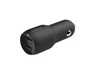 Зарядни устройства Belkin Car Charger BOOST_CHARGEª Dual USB-A 24W + USB-A to Lightning Cable - Black