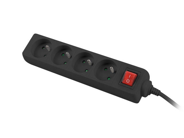 Разклонители Lanberg power strip 1.5 метра, черен