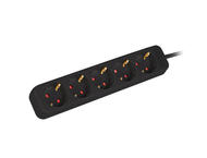 Разклонители Lanberg power strip 1.5 метра, 5 гнезда, черен