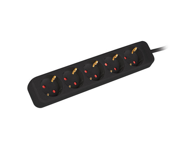 Разклонители Lanberg power strip 1.5 метра, 5 гнезда, черен