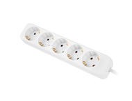 Разклонители Lanberg power strip 1.5 метра, 5 гнезда, бял
