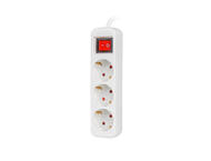 Разклонители Lanberg power strip 1.5 метра, 3 гнезда, бял