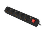 Разклонители Lanberg power strip 1.5 метра, 5 гнезда, черен